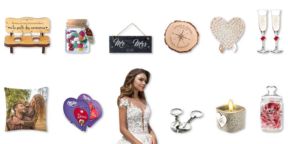 18 idées cadeaux de mariage personnalisés