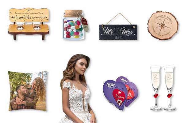 18 idées cadeaux de mariage personnalisés