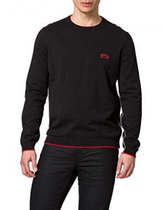 BOSS Riston_S21 10230519 01 Sweater, noir2, L Homme