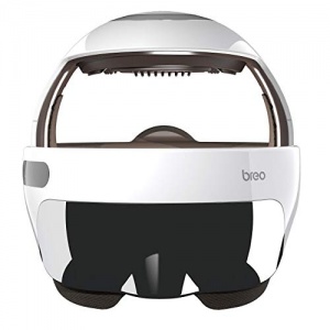 Breo Masseur de Tête avec Chaleur Oculaire, Casque de Massage Tete Anti-Migraine, Massage Musique