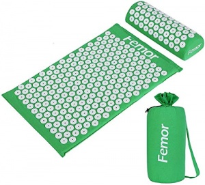 Femor Kit d’Acupression-Coussin de Massage/Yoga+Tapis de Massage 66*40*2.5cm+Sac, Détendre les