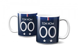 FUNcoque MUG Tasse en ceramique Cafe - Made in France - France championne du Monde 2018-2 Étoiles