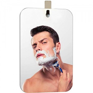 Grand miroir de rasage sans buée(11 x 7,48 po),comprend 1 crochets adhésifs,miroir de douche