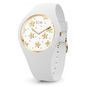 Ice-Watch - Ice Flower Precious White - Montre Blanche pour Femme avec Bracelet en Silicone - 016667
