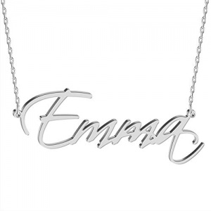 JOELLE JEWELRY Argent Collier Femme Collier Prénom Personnalisé Police sélectionnable avec