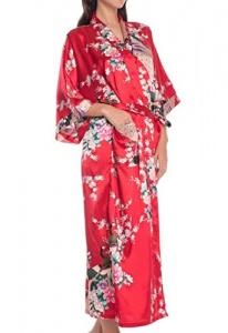 Kimono Rétro Peignoir Japonais Robe De Pyjama Femme Nuisette - Robe de Chambre Longue Imprimé -