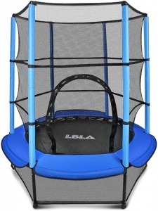 LBLA Trampoline pour Enfants Ø140 cm Trampoline Intérieur/Extérieur avec Filet de Sécurité et