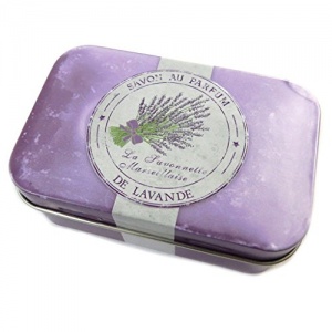 Les Trésors De Lily [N6549] - Boite métal 'Savon de Lavande' violet