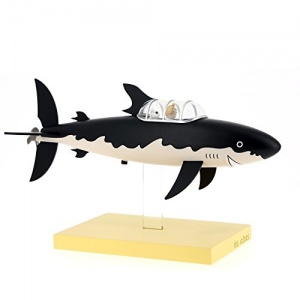 Moulinsart Figurine en résine Le sous-Marin Tiburon Collection Les icônes Adultes Unisexe Noir