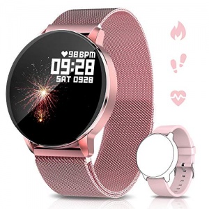 NAIXUES Smartwatch, Montre Connectée IP67 pour Femmes, Montre de Sport avec Moniteur de Fréquence