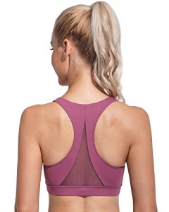 OMANTIC Soutien-gorge de sport dos nageur pour femme - Soutien moyen pour entraînement, yoga