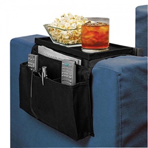 Organisateur de Canape Support Accoudoir Canapé Plateau Sac de Rangement Stockage Suspendu