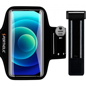 PORTHOLIC Brassard Smartphone pour iPhone 11 12 Pro/Max/X/XS/8p/7p, Galaxy S20/10+/9+/8+, Huawei