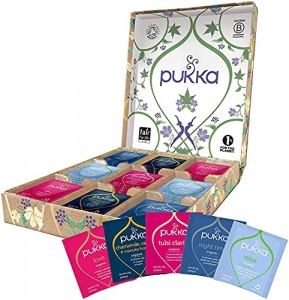Pukka Coffret infusions bio, idée cadeau, sélection relax de 5 infusions biologiques et