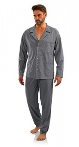 sesto senso Pyjama Homme Boutonné Long Classique Coton 100% 2 Pièces Sommeil Et Les Vêtements PJ