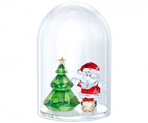 Swarovski Glasglock Sapin de Noël et Père Noël en Cristal Multicolore 4,8 x 3,8 cm