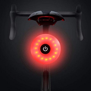 WASAGA Feu arrière de vélo, Avertissement étanche Rechargeable LED USB 5 Modes lumière arrière
