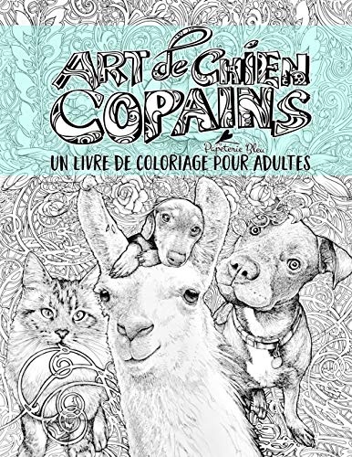 Art de chien : livre de coloriage adulte sur le thème du chien