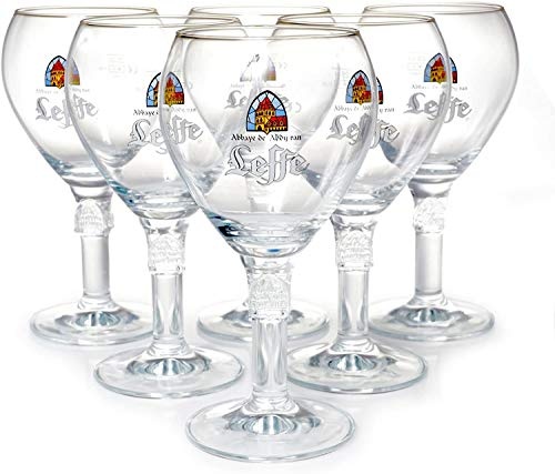 Lot de 6 verres à bière Leffe pour la dégustation